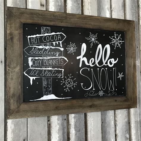 Winter Chalkboard Ideas, Christmas Chalkboard Art, Chalkboard Art ...