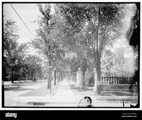 View looking north along Trumbull Avenue in Detroit, Michigan, According to the Detroit Historic ...