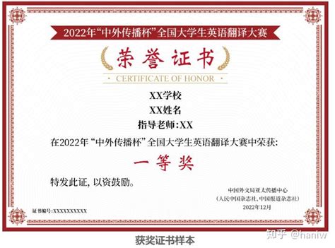 张姿荣获2022年全国大学生英语翻译能力竞赛英译汉组省级二等奖