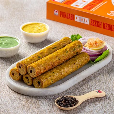 PUNJABI CHICKEN SEEKH KEBAB – Green Chick Chop