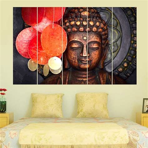 HARDIK ART N FRAMES Wood Religious Wall Painting, Multicolour, Large ...
