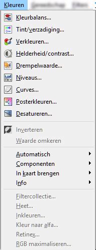 Image result for GIMP Menu