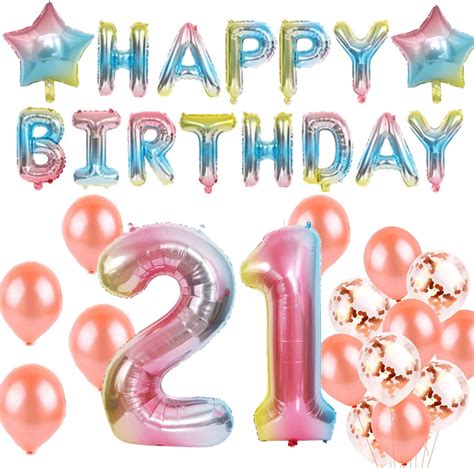 21st Birthday Decorations - Number 21 Balloon - 40 India | Ubuy
