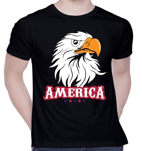 CreativiT Graphic Printed T-Shirt for Unisex American Eagle Tshirt ...