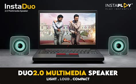 INSTAPLAY Insta Duo 2.0 Multimedia Speaker (Black) | AUX Cnnectivity ...