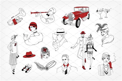 easy 1920s drawings