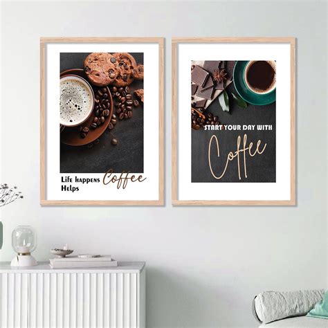 Kotart-Coffee Posters with Frame for Cafe Restaurant Kitchen Wall Decor ...