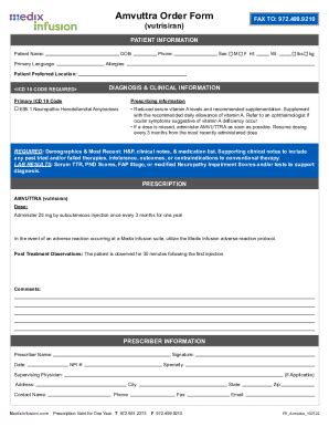 Fillable Online Amvuttra Order Form Fax Email Print - pdfFiller