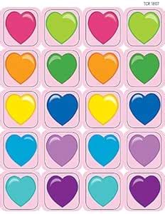 Teacher Created Resources Hearts Stickers, Multi Color (1807) : Amazon ...
