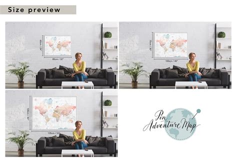 Pin Adventure map World Map Pin Board in Watercolor Style - World Map ...