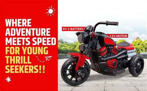 Kidsmate Fire Bolt Electric Bike for Kids | 3-Wheel Battery-Operated ...