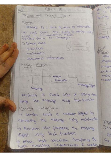 CNS Unit 4 - Notes on Message Integrity and Hash Functions - Studocu