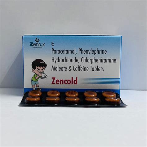 Zencold - Paracetamol, Phenylphrine Hydrochloride, Chlorpheniramine ...