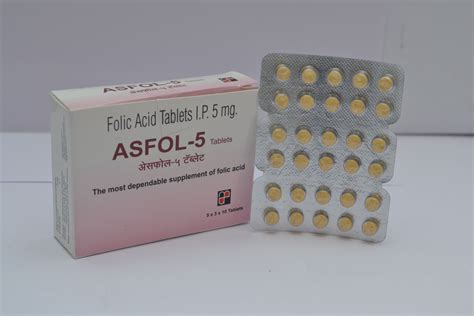 Folic Acid 5 mg ( Asfol-5 Tablets), Packaging Type: Blister, Rs 14.50 ...