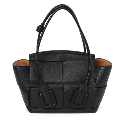 SHOP PRELOVED Bottega Veneta Black Mini Acro Top Handle Bag – 100% ...