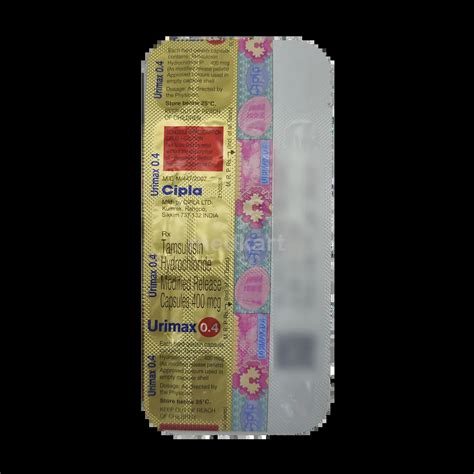 URIMAX 0.4MG CAPSULE 20'S Price, Uses, Side Effects & Substitutes | Medkart