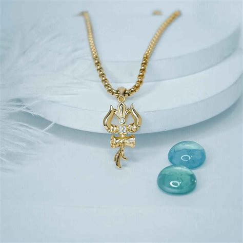 Trishul Pendant with Chain - Spiritual Elegance Necklace for You ...