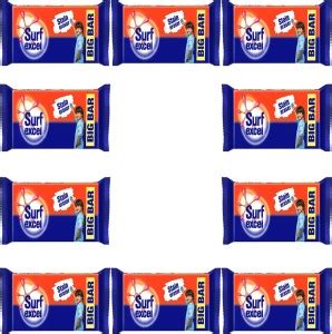 Surf excel STAIN ERASER DETERGENT BAR VALUE PACK 150 GM (pack of 10 ...