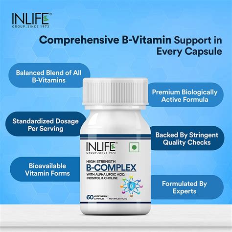 Buy Inlife B-Complex Capsules with Alpha Lipoic Acid, Inositol ...