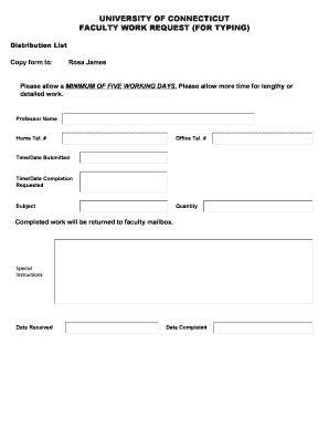 Fillable Online stamford uconn UNIVERSITY OF CONNECTICUT FACULTY WORK ...