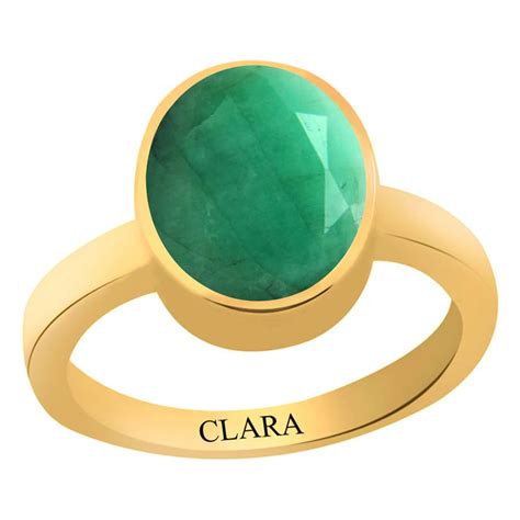 Clara Certified Emerald Panna 3 Carat or 3.25ratti Panchdhatu Gold ...