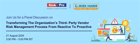 Panel Discussion - Transforming the Organization’s Third-Party Vendor ...