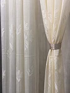 Buy Ami Creation Heavy Floral Design Sheer Net Transparent Door ...