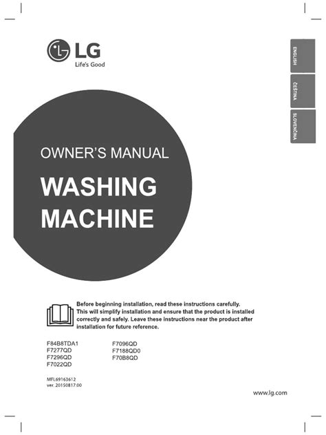 Image result for LG Washing Machine User Manual
