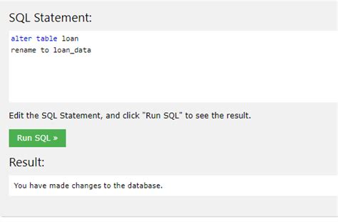 Add Rename Drop in DBMS Query 的图像结果