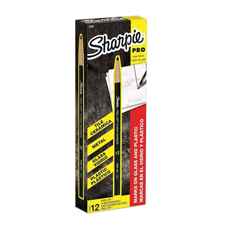 Sharpie PEEL-OFF Marker China, China Marker Bullet, 12 Pack, Black ...