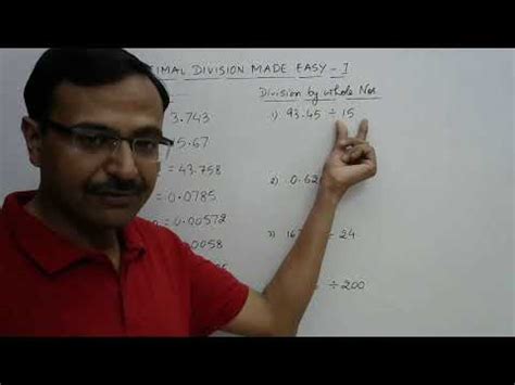 How to Solve Division of Decimals? Video Lecture - Vedic Math for ...
