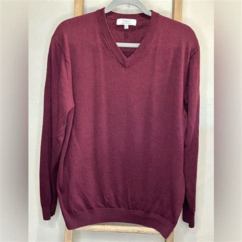 Turnbury Extra Fine Merino Wool Men's Sweater Size La… - Gem