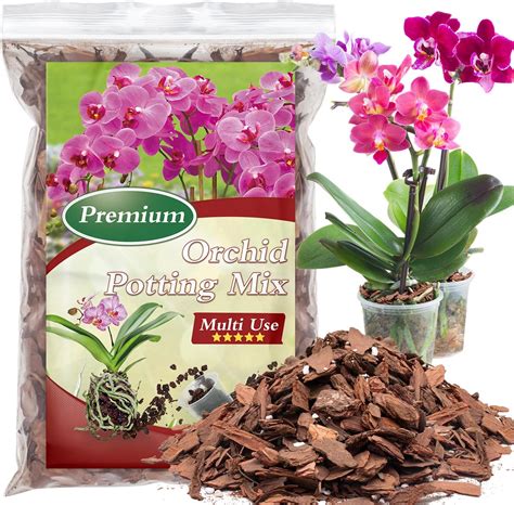 Amazon.com : Orchid Bark Potting Mix,Premium Orchid Potting Mixture of ...
