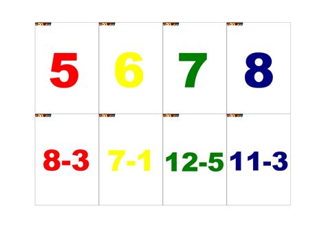 Image result for Number Color Code Chart