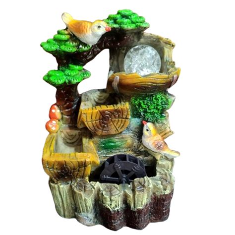 Jellify Polyresin Birds Tabletop 3 Steps Water Fountain for Home Decor ...