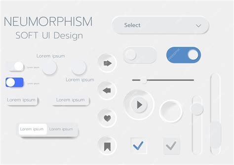 Premium Vector | 3D Neumorphism Soft UI Design 3D Buttons