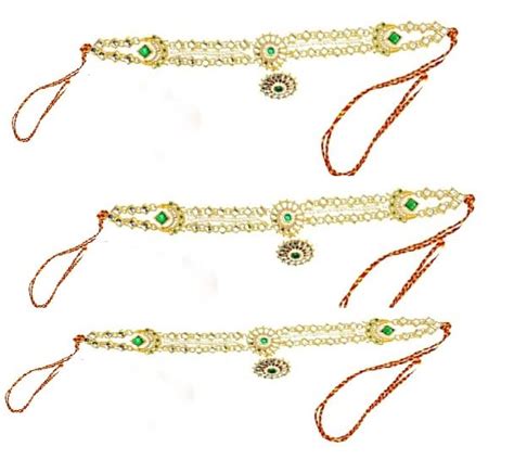 Buy Bhavyaj Embellished Rajputi Rajasthani Borla Sheeshphool Matha ...