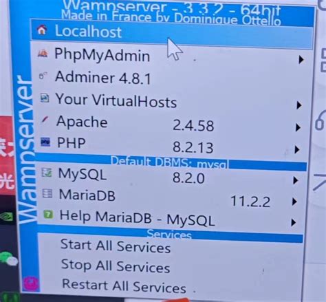 WampServer Configuration 的图像结果