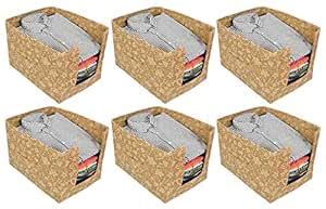 Kuber Industries Metallic Print 6 Pieces Non Woven Shirt Stacker/Shirt ...