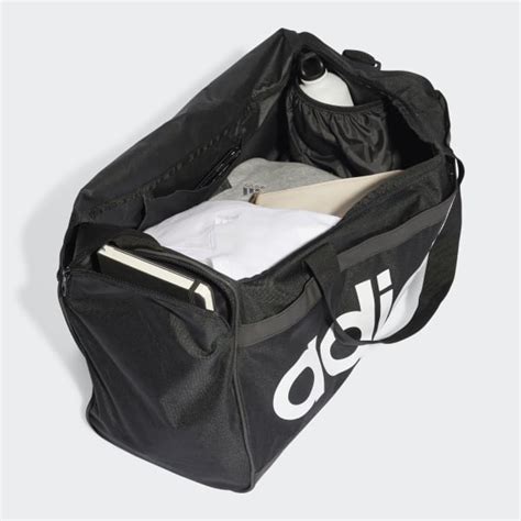 adidas Essentials Linear Duffel Bag Medium - Black | adidas India