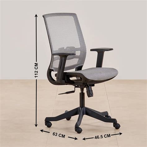 Buy Franklin Mesh Medium Back Office Chair - Grey from Home Centre at ...