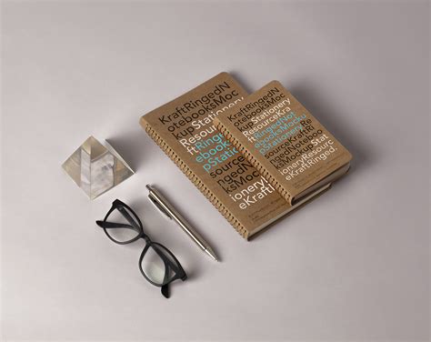 Kraft Notebook Mockup PSD | Free Mockup World