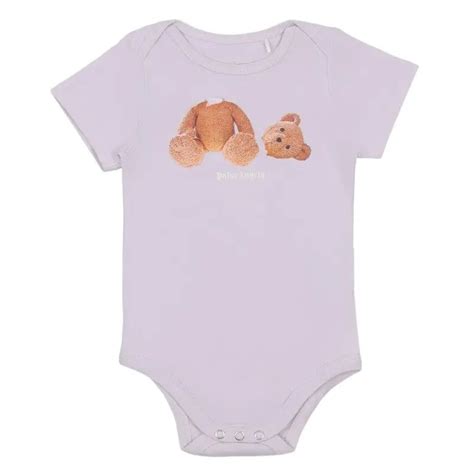 Palm Angels Lilac Broken Bear Bodysuit | Les Petits