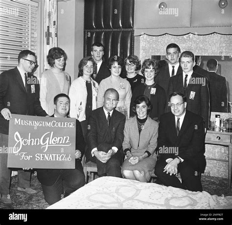 Muskingum College students started their own John Glenn for Senate Club giving Glenn a little ...