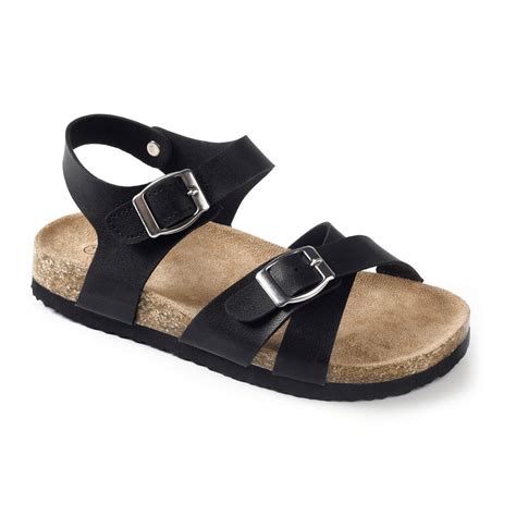 Snapklik.com : Girls Black Sandals Adjustable Buckle Causal Sandals For ...