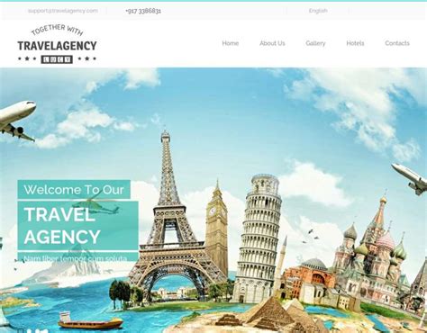 绿色的国外旅游一站式服务网站模板