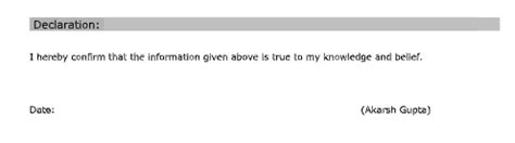 Image result for Declaration Statement Example