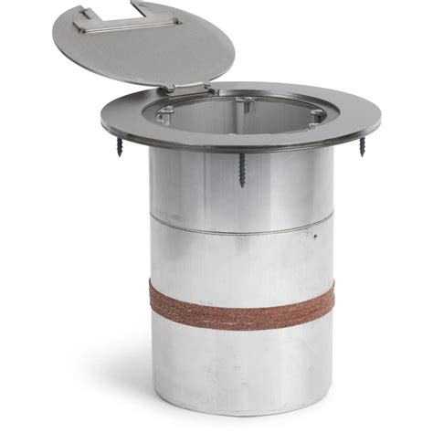 Poke-thru 6" Core Drill Box Recessed 6 Power, 4 Keystone - Stainless ...