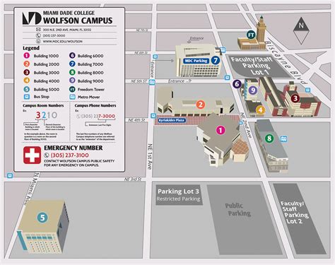 Campus Map & Directions - Wolfson Campus | Miami Dade College