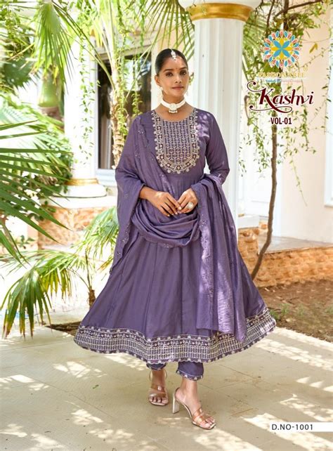 PASSION TREE KASHVI VOL 1 ANARKALI VICHITRA SILK FULLY STITCH BIG SIZE ...